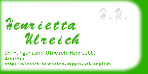 henrietta ulreich business card